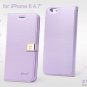 Ailun Luxury Leather Wallet Case Protective Cover for iPhone 6S & iPhone 6 4.7" - Violet