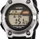 Casio Men's Silver Case Rubber Strap Digital Sport Watch W-211-1AV