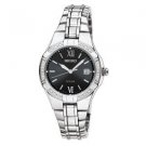 SEIKO Women's Solar Black Dial Stainless Steel Diamond Watch - SUT067