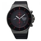 SEIKO Men's Chronograph Black Ion Red Accent Watch - SNDD61