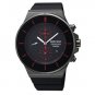 SEIKO Men's Chronograph Black Ion Red Accent Watch - SNDD61