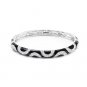 BLACK ENAMEL CUBIC ZIRCONIA SWIRL BANGLE