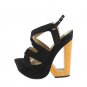 Jack03 Mark & Maddux Black Wedge Cut out heel