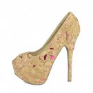 Bertinni Fushia CORK Heel...SUPER UNIQUE, SIMPLY ADORABLE!