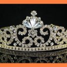 GOLD Victorian l and Crystal Tiara Headpiece
