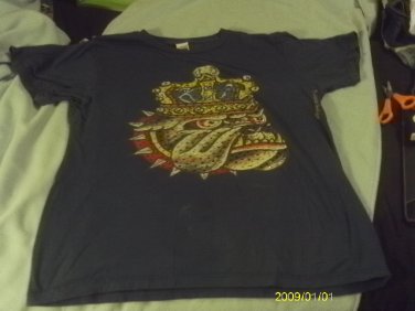 (M) Ed Hardy men distressed t-shirt - bluish/greyish color