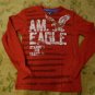 (Jnr lady M/Jnr Men XS) AMERICAN EAGLE red l-s cotton t-shirt