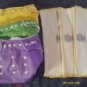 3 BABY CITY AIO DIAPERS (yellow/grn/prple)  ..fits infant 16-18 lbs