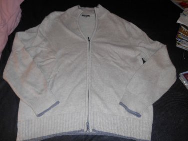 Men Size (L) APT 9 wheat color zipper-front sweater