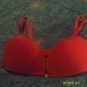 (34D) Frederick's of Hollywood red padded demi bra w/underwire multi-ways bra..