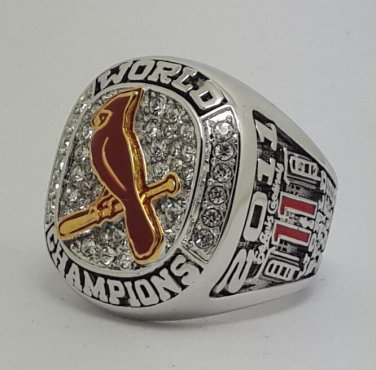 Custom Name & Number for 2011 St Louis Cardinals World Series Championship ring size 8 - 14
