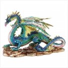Metallic Finish Dragon On Rock