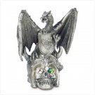 Pewter Dragon on Skull
