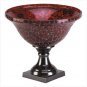 Red Mosaic Bowl w/ Brass Base