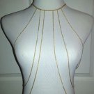 SEXY New Gold 6 Layer Bodychain Body Chain Jewelry Harness Summer Swim Bikini