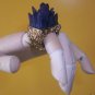 NWT Big Spike Clear Citrine Quartz Druzy Stone Castle Ring Gold Band Adjustable