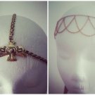 Gold THUNDERBIRD Native Headpiece Head Piece Chain Fringe Wedding Hair Jewelry