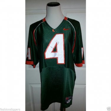 Nike Green / Orange Miami Hurricanes Edgerrin James jersey - adult large / L
