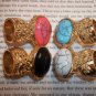 Trendy Blogger ARTY Moon Oval Stone Gunmetal Gold Rings 6 7 8 9 10 + Lot Deals