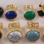 Trendy Blogger ARTY Moon Oval Stone Gunmetal Gold Rings 6 7 8 9 10 + Lot Deals