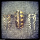 NEW Weird HOT Unique Spiral Cage Ribcage Armor Knuckle Gold Chain Blogger Ring