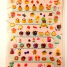 Funny Sticker World Sweet Cooking Kawaii Gel Puffy Cute Sticker Sheet