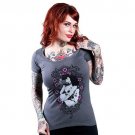Sourpuss Bettie Page Rockabilly Psychobilly Punk Pin Up Scoop Tee Shirt