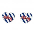 Sourpuss Ahoy Heart Earrings Rockabilly Sailor Cute