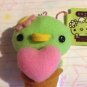 San-X Sabo Kappa Cactus 2" Plush Key Chain: Sabo Kappa with Pink Heart~KAWAII!