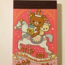 San-X Rilakkuma Wonderland Red 10th Anniversary Kawaii Mini Memo Pad