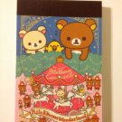 San-X Rilakkuma Wonderland Carousel 10th Anniversary Kawaii Mini Memo Pad