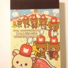 San-X Rilakkuma Wonderland 10th Anniversary Kawaii Mini Memo Pad Bestin