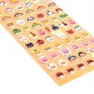 Funny Sticker World Smile Zoo Kawaii Puffy Sticker Sheet