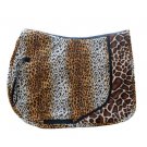 Cheetah/Giraffe Mix English Saddle Pad