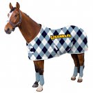 Fancy Blue & White Argyle Horsesheet