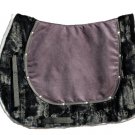 Black-Grey Minky All Purpose Engligh Saddle Pad