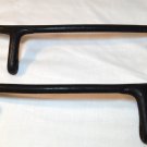 Pair of Rustic Cast Iron Horse Tack Hames Brass Rings