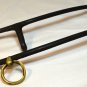 Pair of Rustic Cast Iron Horse Tack Hames Brass Rings
