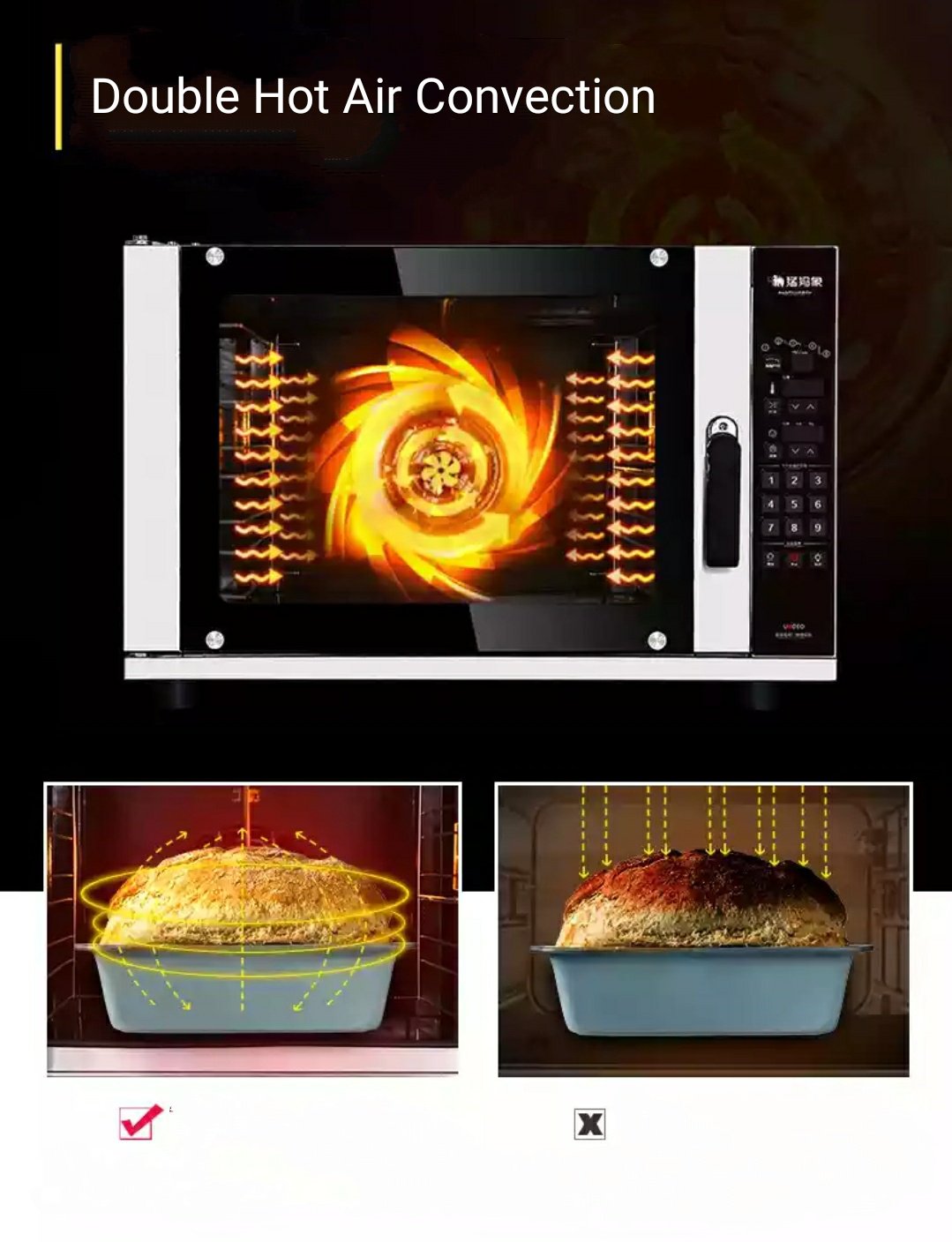 Commercial Convection Oven, 8 Trays CONVECTION OVEN