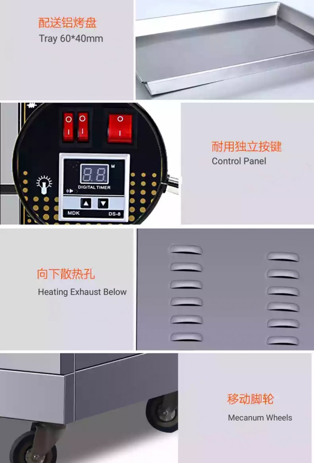 Electric Pizza Oven 3 Decks 3 Trays Stainless Steel Electric Pizza Oven