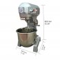 Dough Mixer - 55 lb. Spiral Dough Mixer with 30 Qt Quart Bowl Commercial Bakery Pizza Dough Mixer