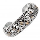 Phillip Gavriel-18K Pure Gold & Sterling Silver Dragonfly Bangle Cuff Bracelet  SILF3023