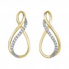 14K Yellow Gold & 0.10ct Diamond Earring