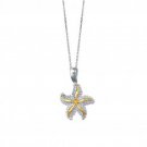 Royal Duet Jewelry collection 14K Yellow Gold & Silver Necklace with Star Fish Pendant