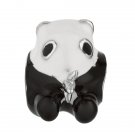 Personality beads jewelry collection BLACK & WHITE ENAMEL SILVER POLISH PANDA BEAD