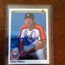 Glenn Wilson Signed 90 Upper Deck