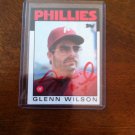 Glenn Wilson Signed 86 Topps