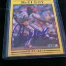 Chuck McElroy Signed 1991 Fleer