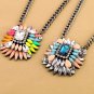 2014 Colorful Square Pendant Choker Necklace Design Necklace Fashion Necklace xl00463