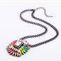 2014 Colorful Square Pendant Choker Necklace Design Necklace Fashion Necklace xl00463